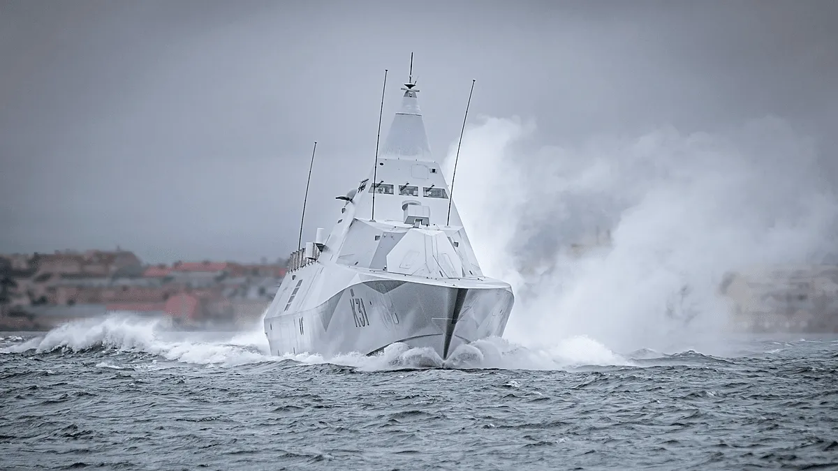 HMS Visby. Copyright: SAAB Kockums AB