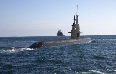 HMS Gotland in San Diego. Fotokälla: Kockums AB